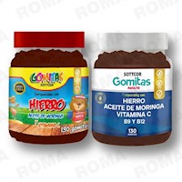 PACK 2 GOMITAS HIERRO NIÑOS  + HIERRO ADULTOS SOTTCORLABS